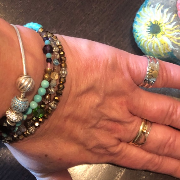 Sterling Wide ring with brass paw 🐾 print NWOT - Picture 5 of 6